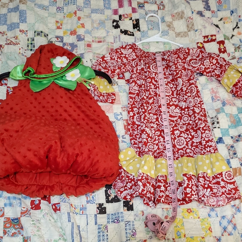 Toddler Strawberry Chenille Costume + Funky Dres
